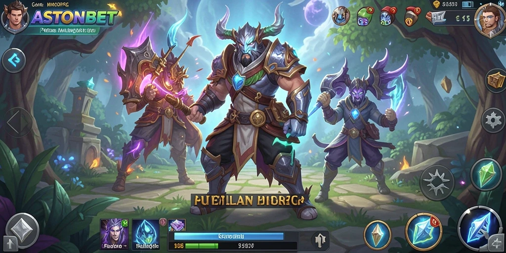 Tangkapan layar utama ASTONBET menampilkan petualangan gameplay seru dalam MMORPG.