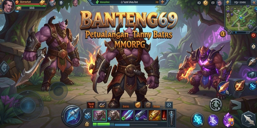 Tangkapan layar menampilkan pertempuran seru di dunia BANTENG69.