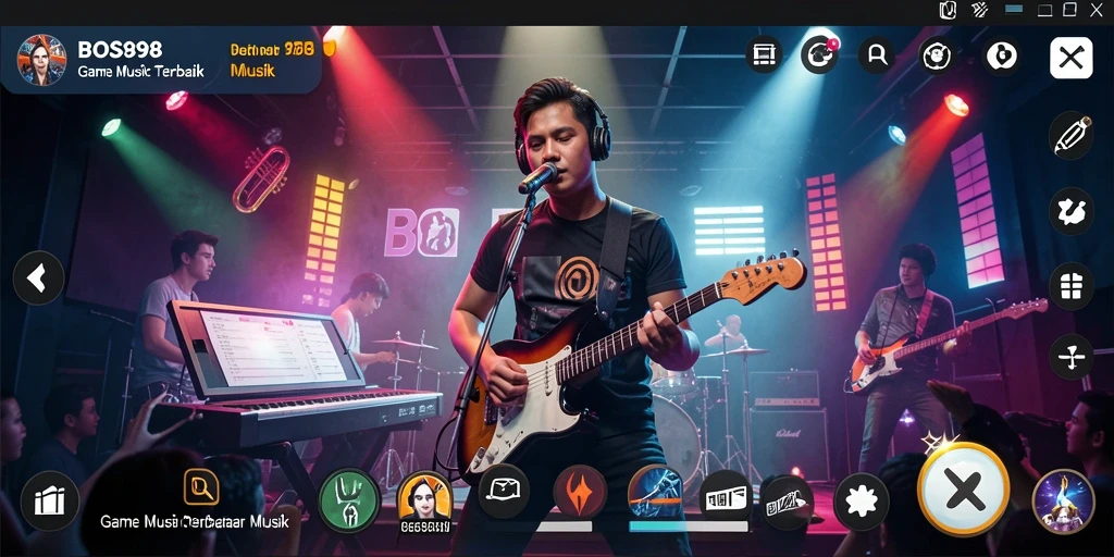 Screenshot gameplay BOS898 yang menampilkan interaksi musik yang menyenangkan.