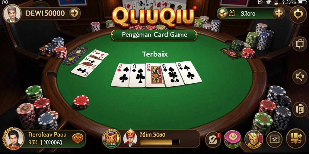 Tampilan gameplay seru dalam DEWI5000 dengan kartu QiuQiu.