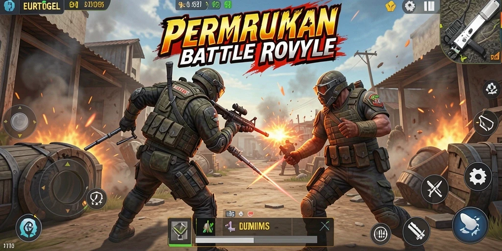 Screenshot gameplay EUROTOGEL menampilkan pertarungan seru dan strategi tim.