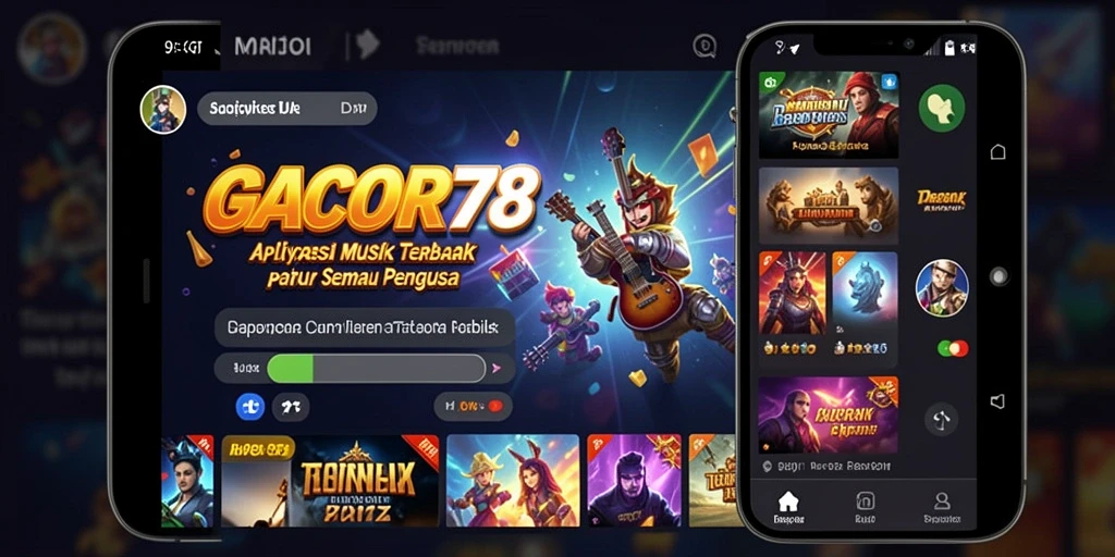 Tampilan gameplay GACOR78 yang seru dan interaktif saat memainkan musik.