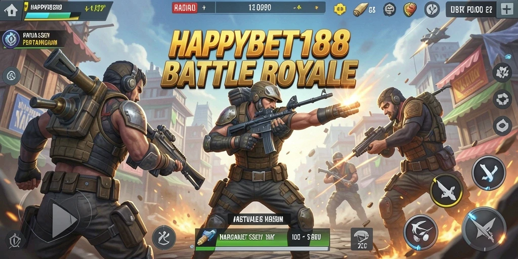 Gameplay seru dalam pertempuran Battle Royale yang mendebarkan.
