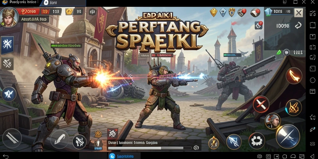 Gameplay mendebarkan dari ID098 dalam pertempuran strategi.
