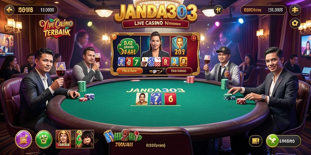 Tampilan gameplay menarik dari JANDA303 dengan dealer live.