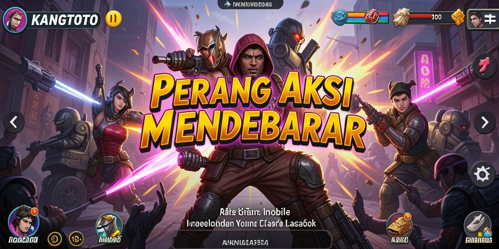 Screenshot KANGTOTO menampilkan aksi pertarungan yang intens dan seru.