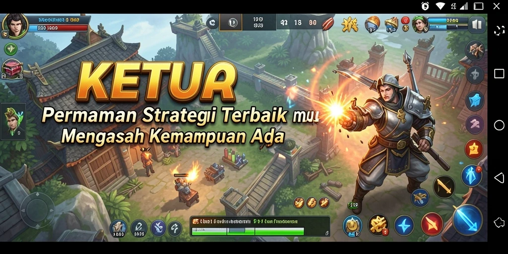 Tampilan layar permainan KETUA dengan strategi yang dinamis.