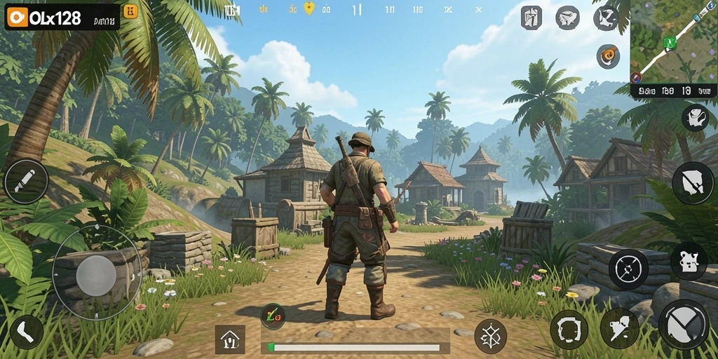 Tampilan gameplay OLX128 yang mengasyikkan di dunia yang luas.