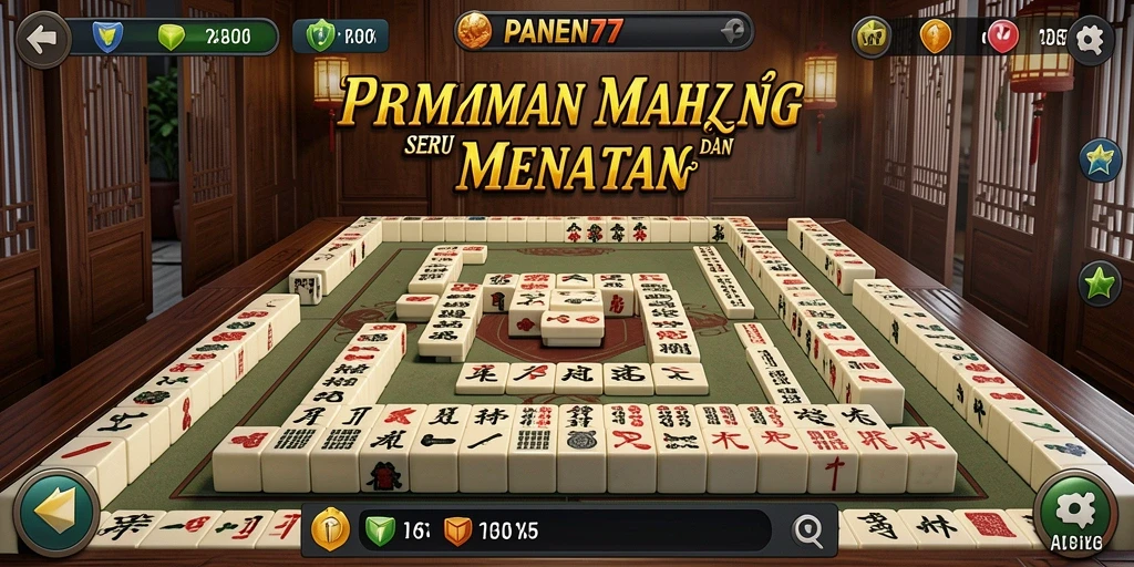 Screenshot PANEN77 menampilkan gameplay Mahjong yang menarik dan menantang.