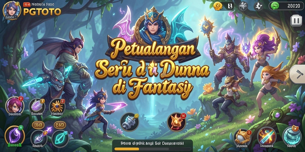 Tampilan gameplay PGTOTO menampilkan petualangan mendebarkan di dunia fantasi.