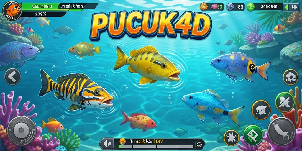 Screenshot gameplay Tembak Ikan yang menampilkan keseruan PUCUK4D.