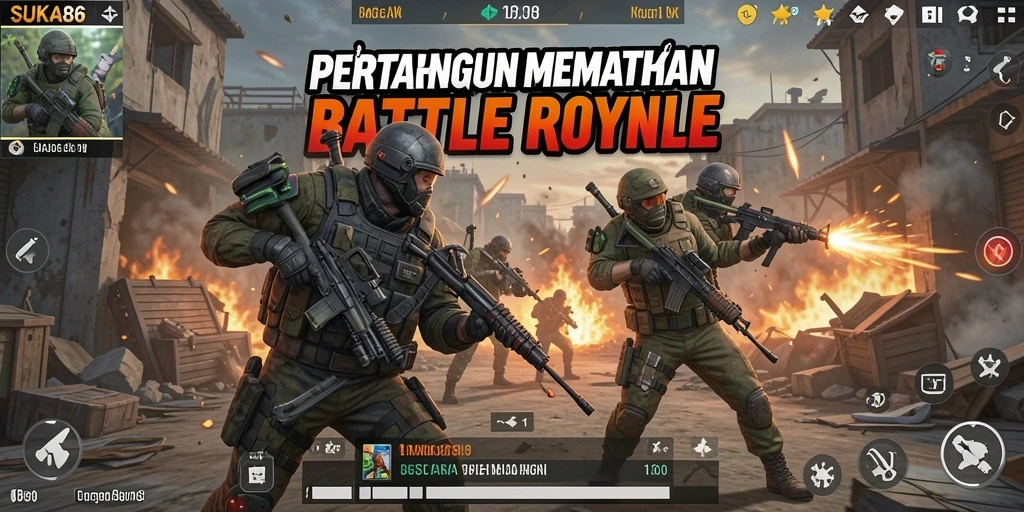 Screenshot yang menunjukkan aksi seru gameplay Battle Royale SUKA86.