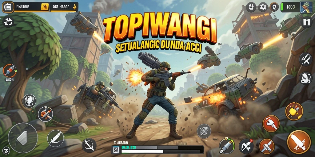 Tangkapan layar seru dari gameplay action di TOPIWANGI.